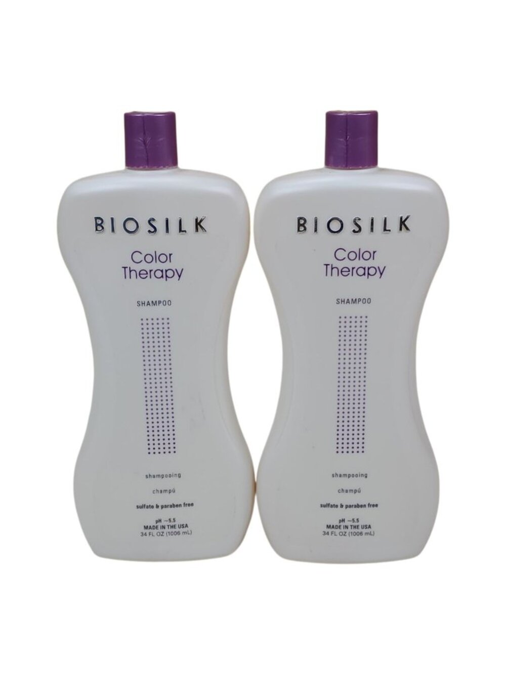 Biosilk Color Therapy Shampoo 2 Pk Sulfate Paraben Free Jumbo 34 oz Colored Hair